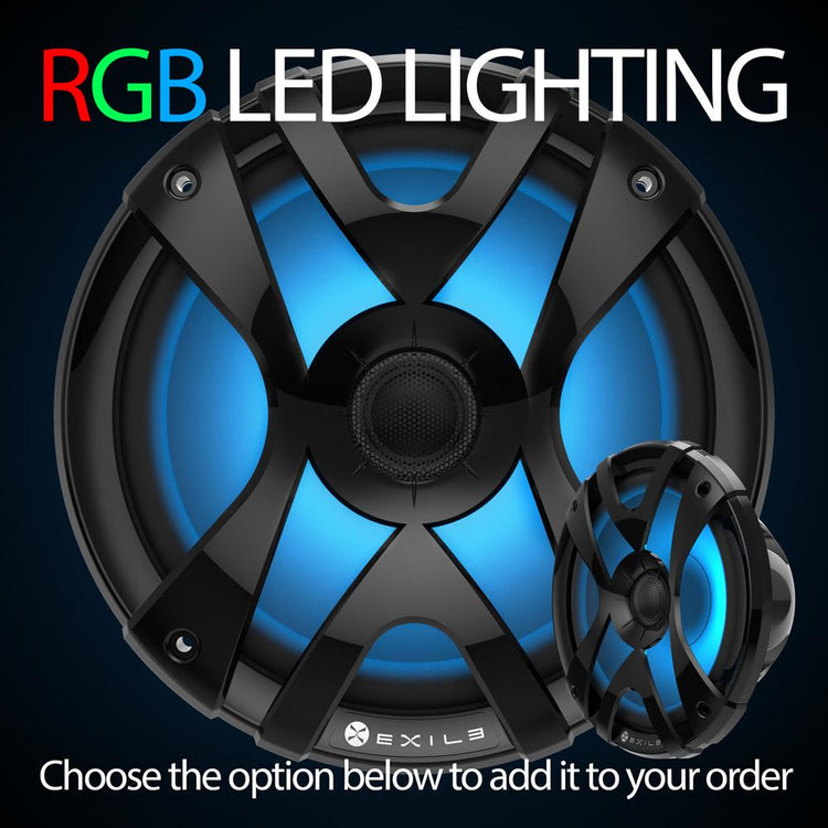 Dry Dock Marine | SX80M marine speaker showing full 8 inch mid-bass driver and grill-mounted tweeter designed for saltwater use