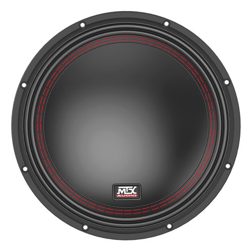 MTX 5510-44 10 inch subwoofer featuring inverted apex surround and radial ribbed T-yoke for clean, powerful bass performance